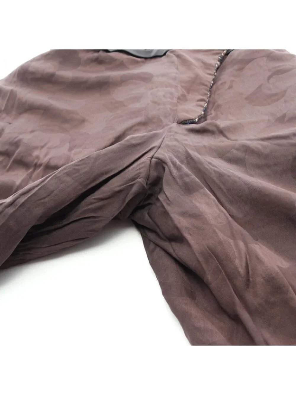Chanel Pants Tweed Cropped Brown Wool